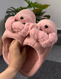 Pink Puppy Fur slippers